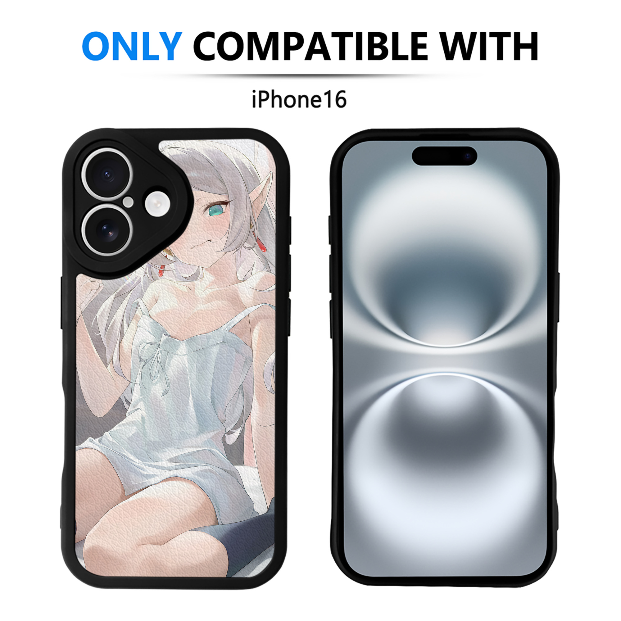 （画像用） 葬送のフリーレン Frieren 【iPhone 16シリーズ対応】シリコンスマホケース（レザー調） 材質：シリコン